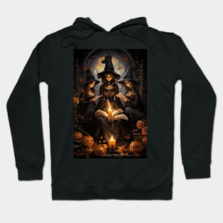 Three Witches Casting Magic Spells Hoodie